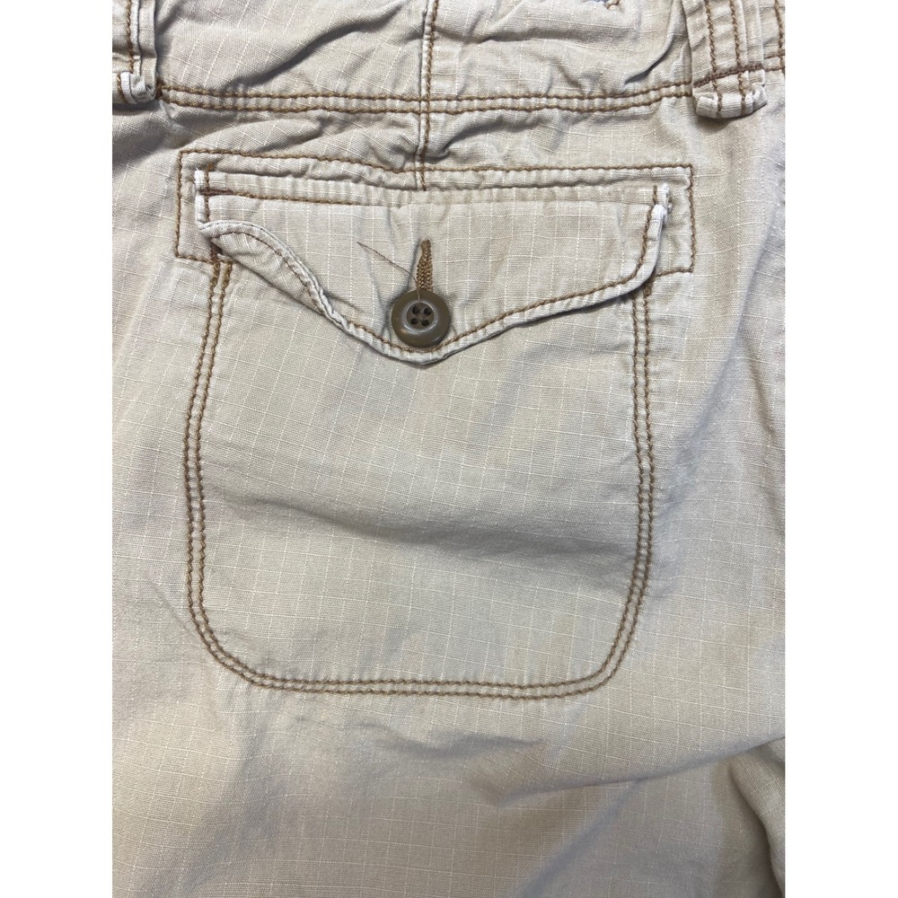 Polo Jeans Co Ralph Lauren Cargo Pants Womens 10 Tan Excellent Ripstop Cropped - Picture 6 of 10